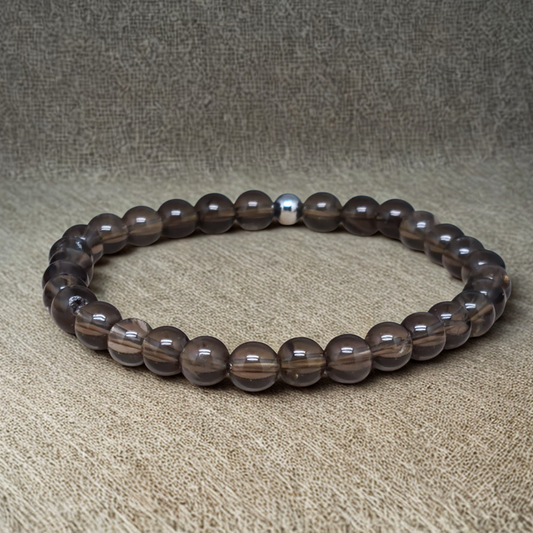 Bracelet en Quartz fumé 6mm