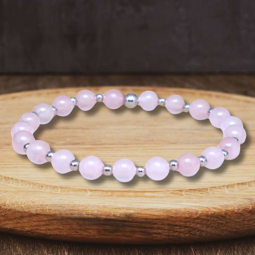 Bracelet en Quartz rose 6mm - ENAE Minéraux