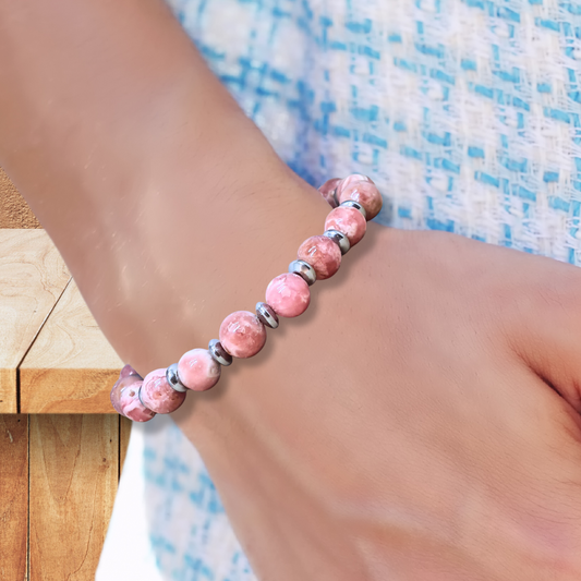Bracelet en Rhodochrosite 8mm