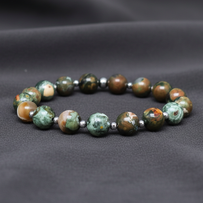 Bracelet en Rhyolite Rain Forest