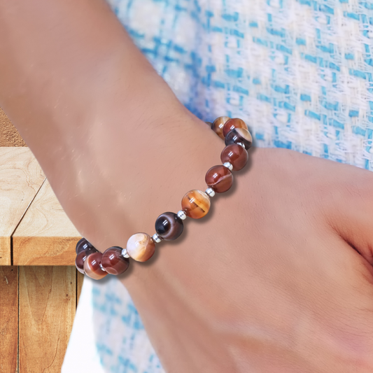 Bracelet en Sardonyx - ENAE Minéraux