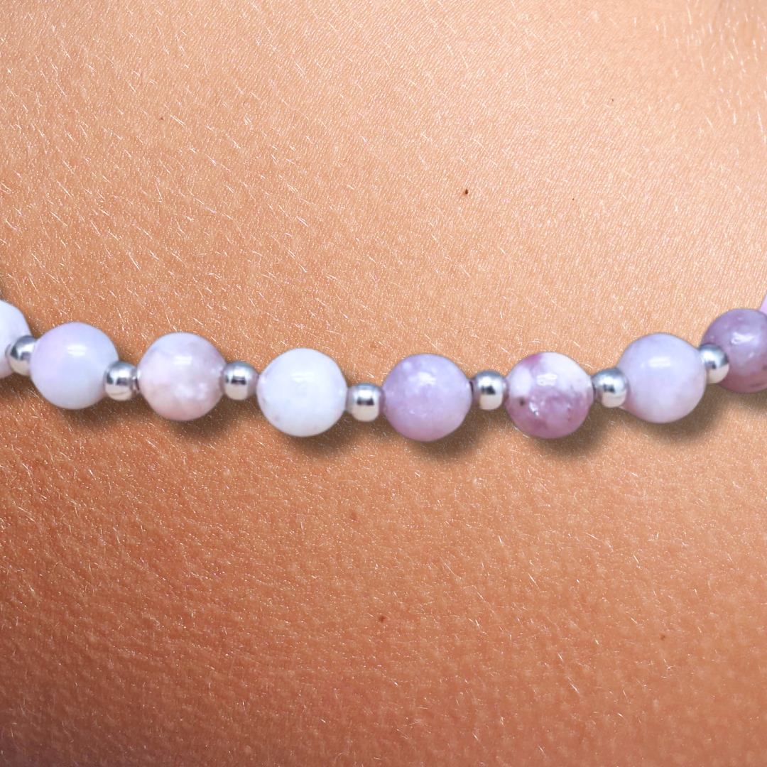 Bracelet en Tourmaline rose (Rubellite) 6mm