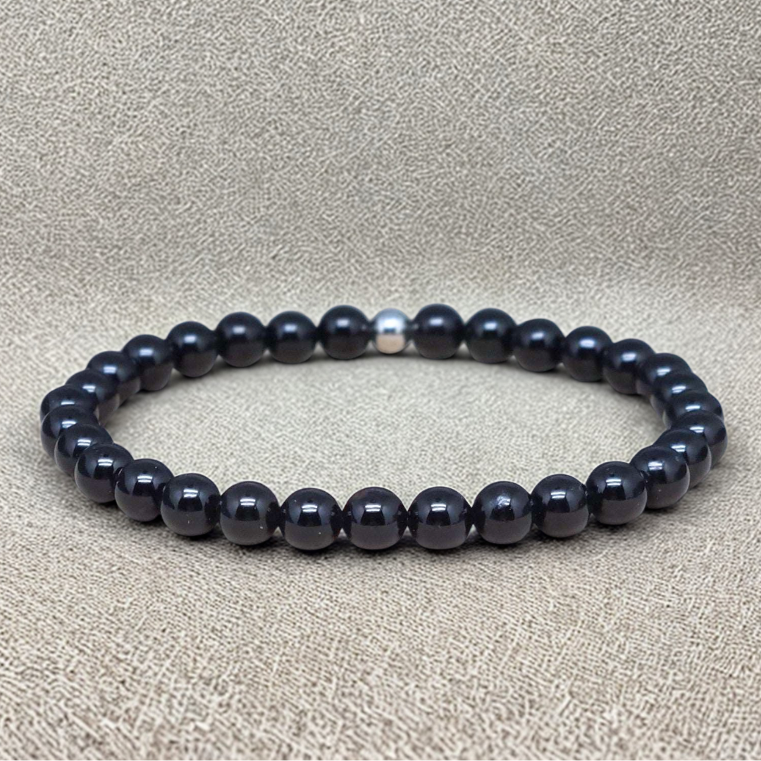 Bracelet en Tourmaline noire 6mm