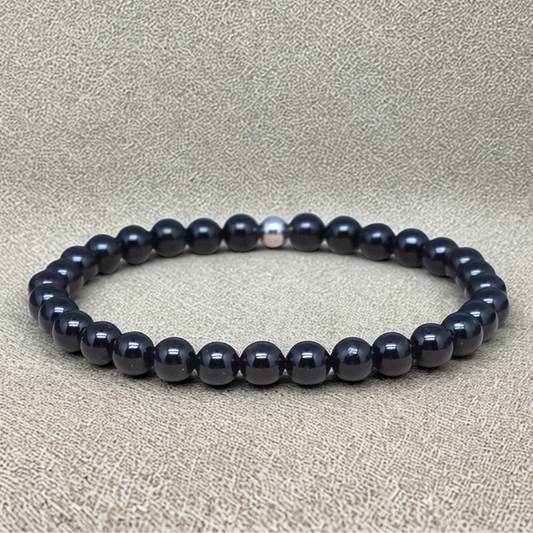 Bracelet en Tourmaline noire 6mm