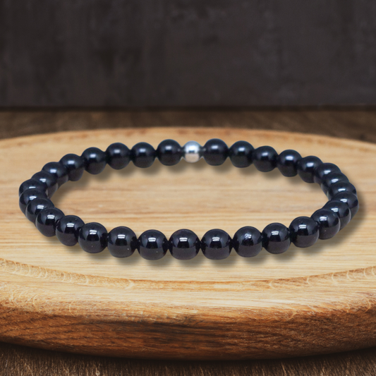Bracelet en Tourmaline noire 6mm