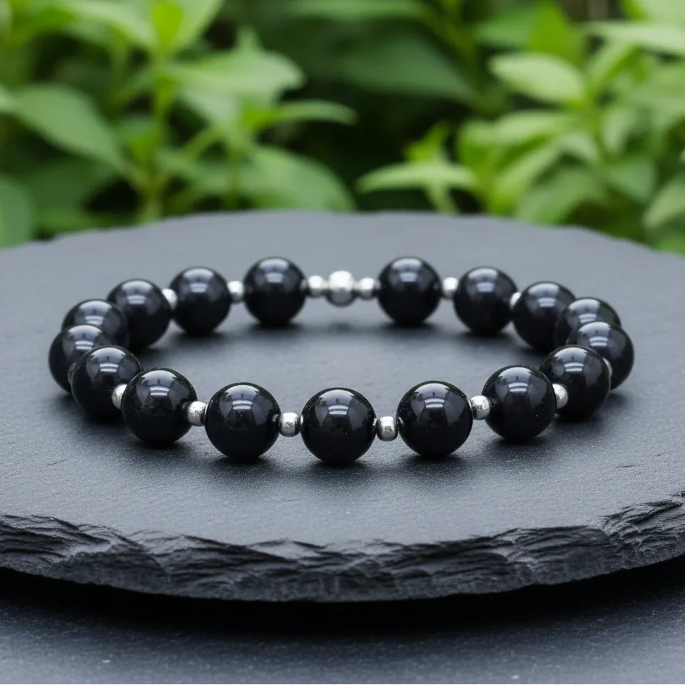 Bracelet en Tourmaline noire 8mm