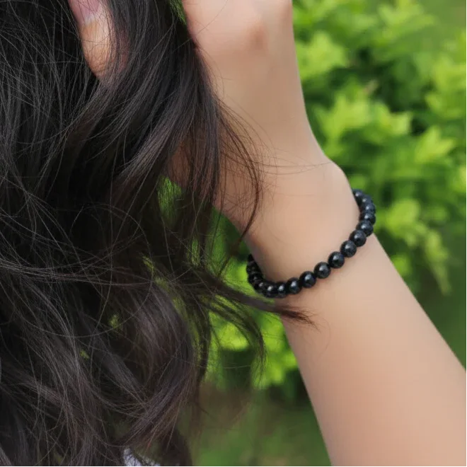 Bracelet en Tourmaline noire 6mm - ENAE Minéraux