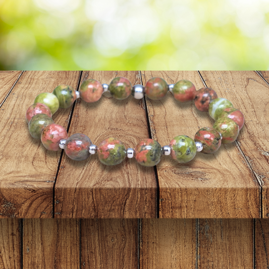 Bracelet en Unakite