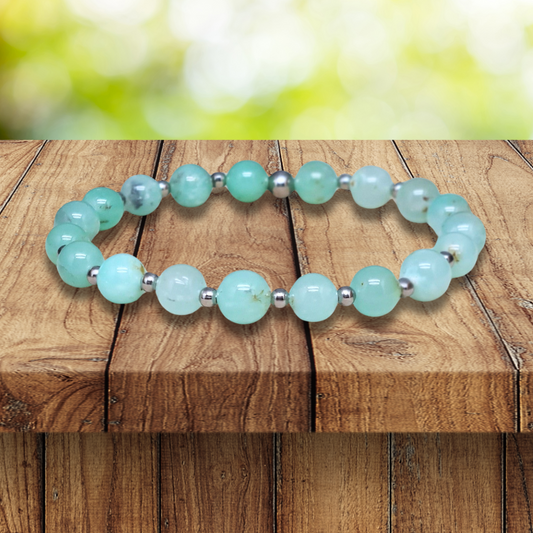 Bracelet en Chrysoprase