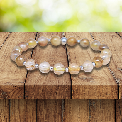 Bracelet en Quartz Rutile