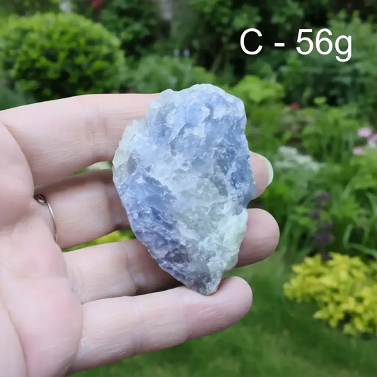 Calcite bleue brute au choix (MB556) - Morceau C 56g