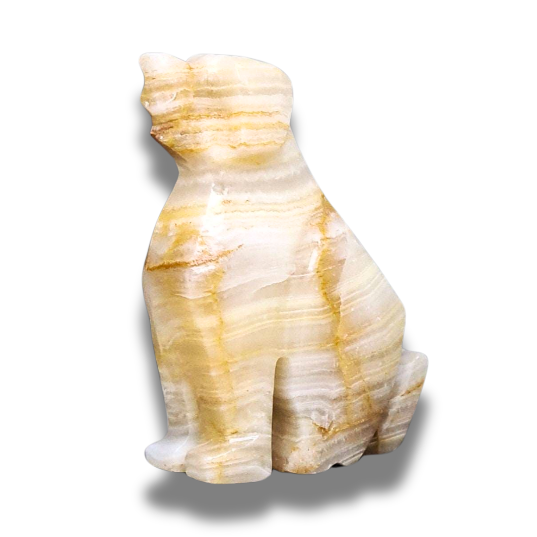 Chien sculpté en Aragonite et Calcite (PRGFL347-4) - ENAE Minéraux