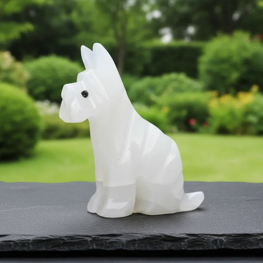 Chien en Aragonite et Calcite 138g (PRGFL347-3)