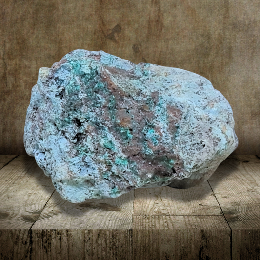 Chrysocolle et cristaux de Dioptase brute (MB202-3)