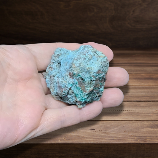 Chrysocolle et cristaux de Dioptase brute 57g (MB202-3) - ENAE Minéraux