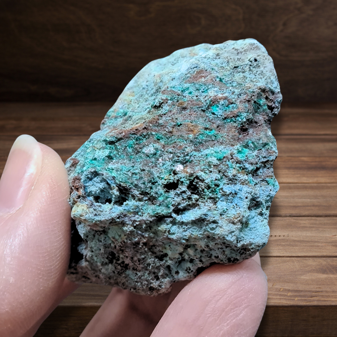 Chrysocolle et cristaux de Dioptase brute 57g (MB202-3) - ENAE Minéraux