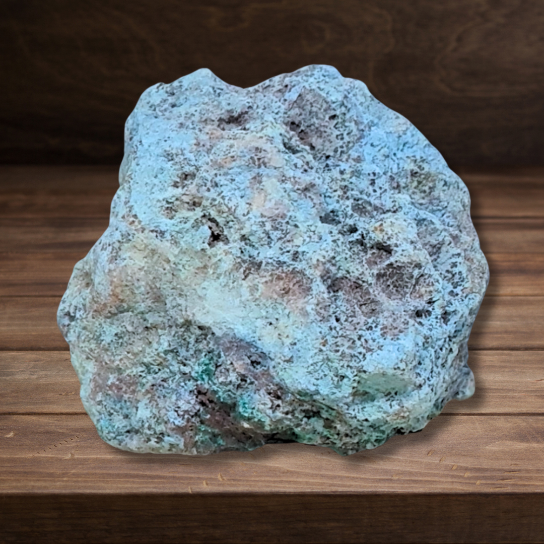 Chrysocolle et cristaux de Dioptase brute 57g (MB202-3) - ENAE Minéraux