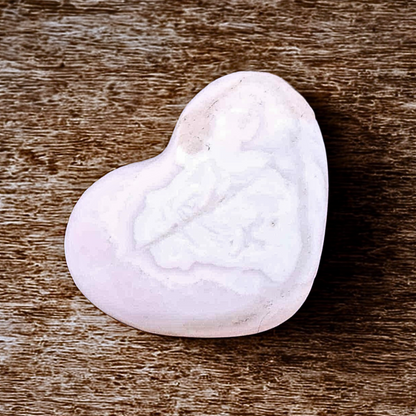 Cœur poli en Manganocalcite (PRGFL509)