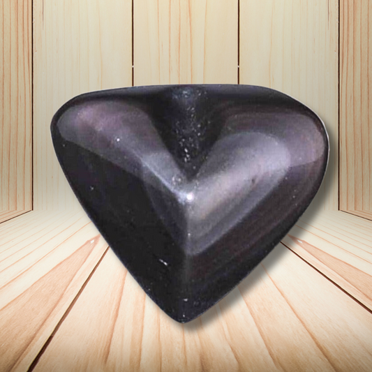 Cœur en Obsidienne Œil Céleste 19g (PRGFL639-1) - ENAE Minéraux