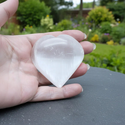 Cœur en Sélénite 87g (PRGFL509-3)