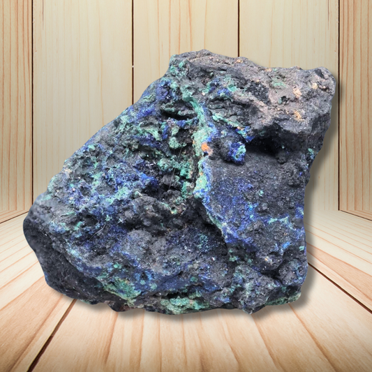 Cristaux d'Azurite et Malachite bruts 201g (MB409-1) - ENAE Minéraux