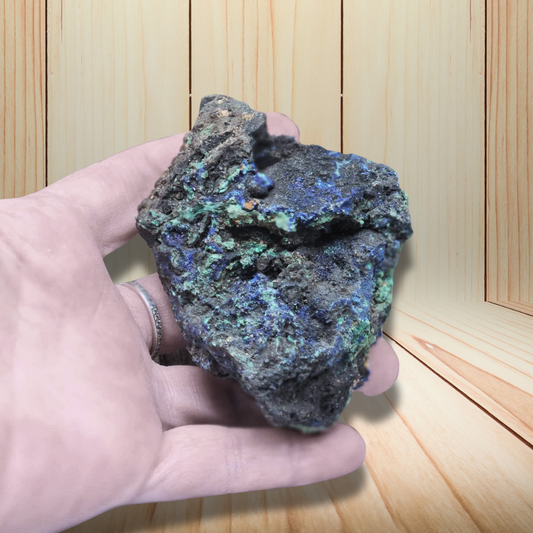 Cristaux d'Azurite et Malachite bruts 201g (MB409-1) - ENAE Minéraux