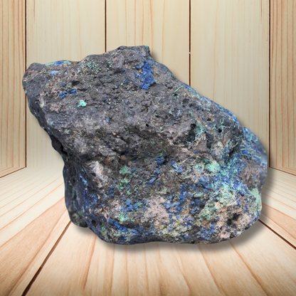 Cristaux d'Azurite et Malachite bruts 201g (MB409-1) - ENAE Minéraux