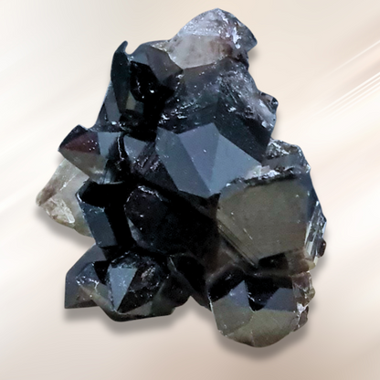 Cristaux de Quartz fumé Morion en amas (MB542)