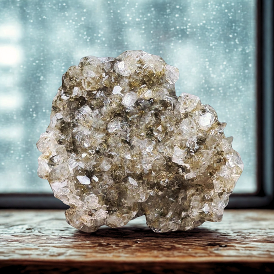 Datolite et petits cristaux de Calcite brute 33g (MB448)