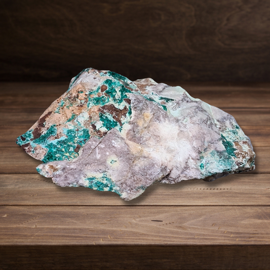 Dioptase brute avec Planchéite et Cérusite 1327g (MB432-2) - ENAE Minéraux