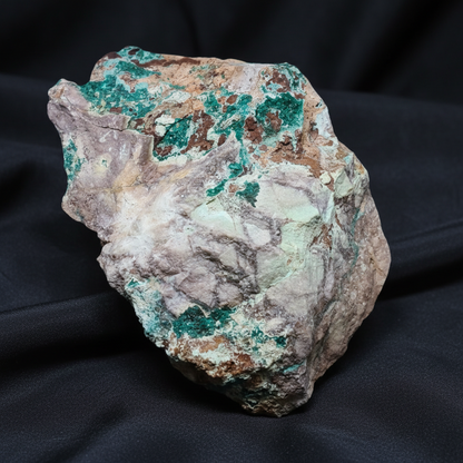 Dioptase brute avec Planchéite et Cérusite 1327g (MB432-2)