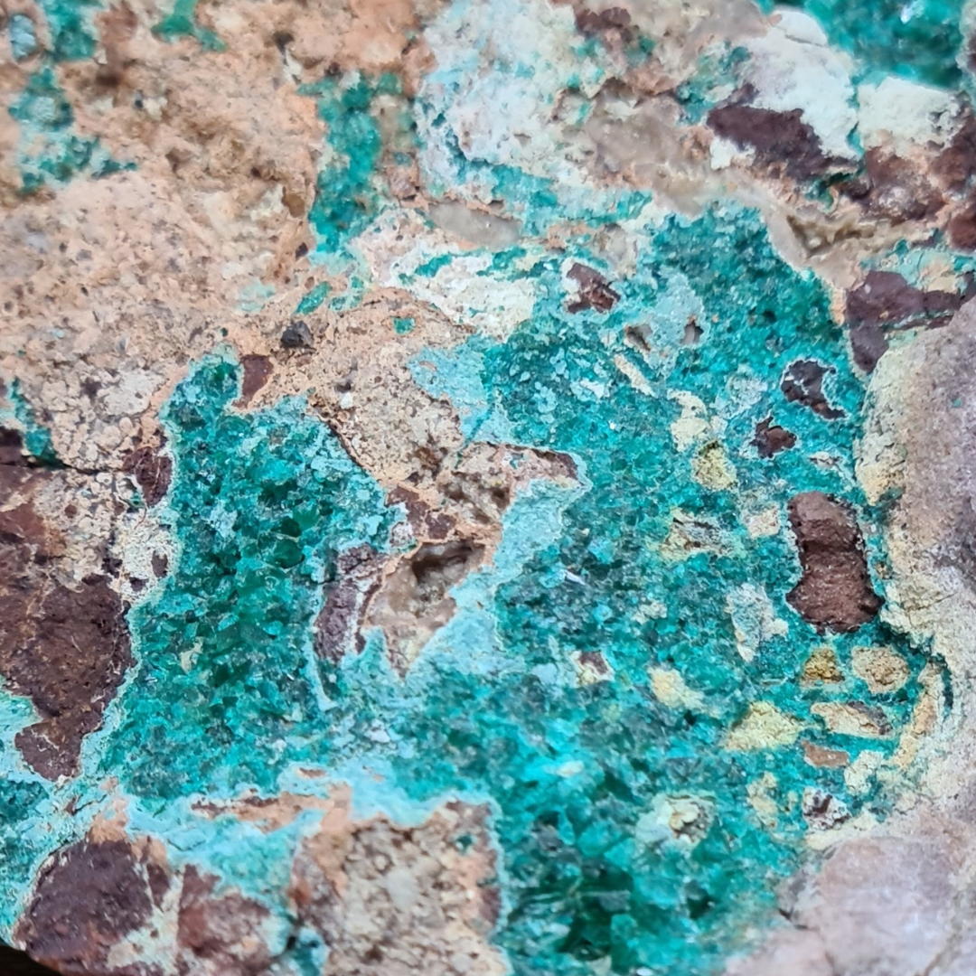 Dioptase brute avec Planchéite et Cérusite 1327g (MB432-2) - ENAE Minéraux
