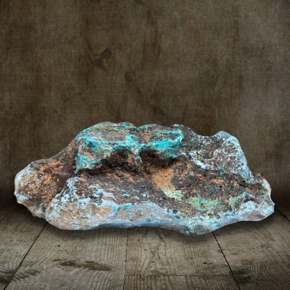 Dioptase, Shattuckite, Planchéite, Chrysocolle brute (MB410-1)