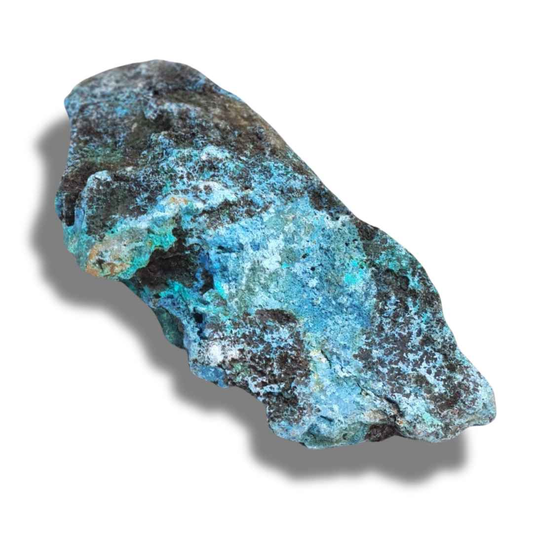 Dioptase, Shattuckite, Planchéite, Chrysocolle brute (MB410-1) - ENAE Minéraux