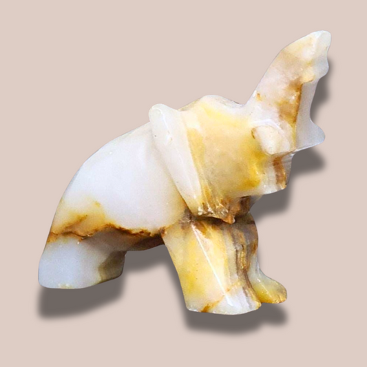 Eléphant en Calcite et Aragonite (PRGFL346-64)