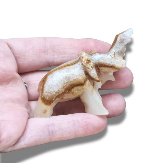 Eléphant en Calcite et Aragonite (PRGFL346-63)