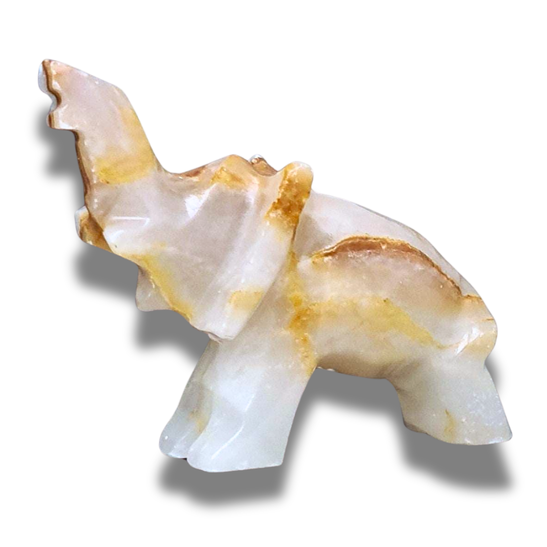 Eléphant en Calcite et Aragonite (PRGFL346-63) - ENAE Minéraux