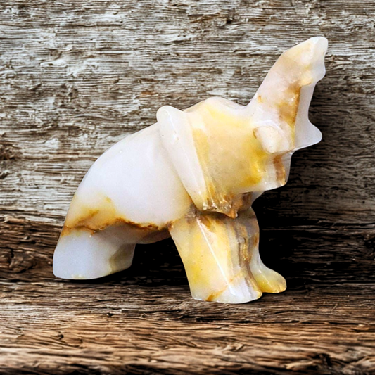 Eléphant en Calcite et Aragonite 32g (PRGFL346-64)