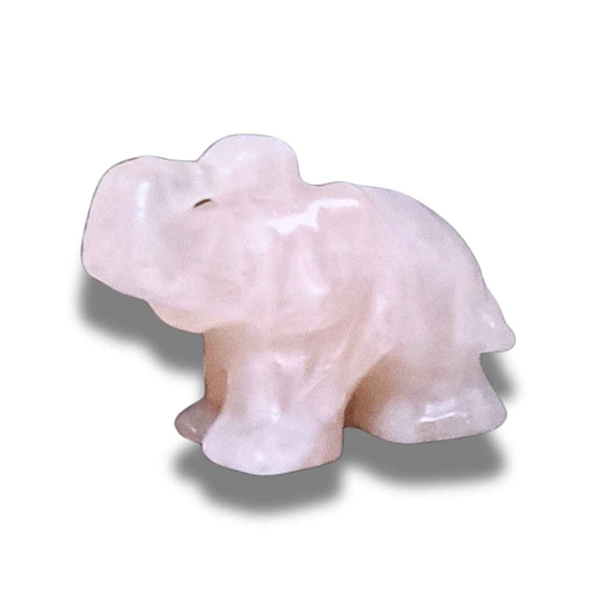 Eléphant en Quartz Rose (PRGFL346-43)
