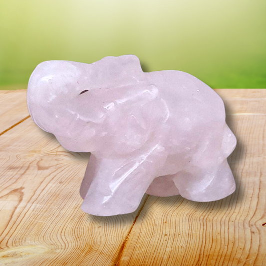 Eléphant en Quartz Rose 28g (PRGFL346-44) - ENAE Minéraux