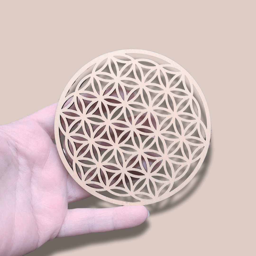 Fleur de vie 3D en bois 10 cm