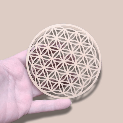 Fleur de vie 3D en bois 10 cm