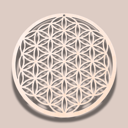 Fleur de vie 3D en bois 14 cm