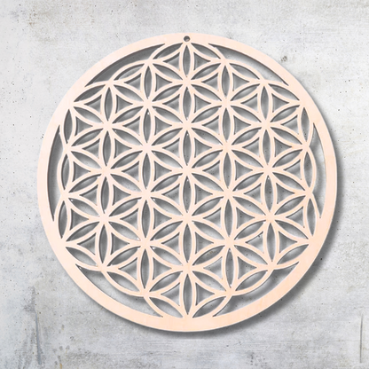 Fleur de vie 3D en bois 14 cm