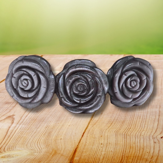 Fleur sculptée en Obsidienne argentée 17g (PRGFL697) - ENAE Minéraux