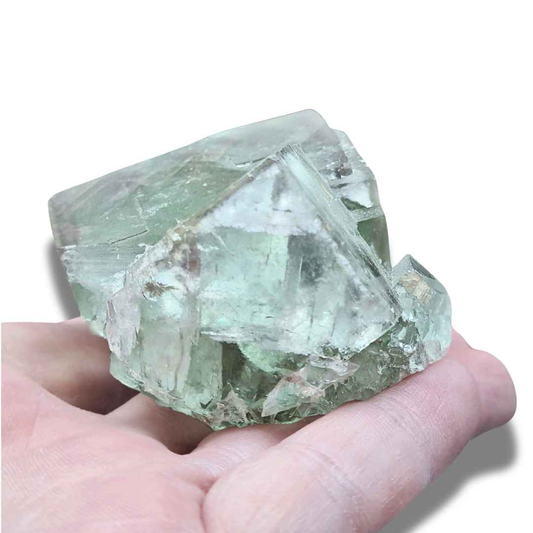 Fluorite cubique verte brute avec fantômes de croissance (MB342) - ENAE Minéraux
