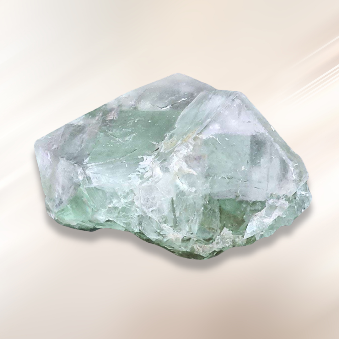 Fluorite cubique verte brute avec fantômes de croissance (MB342)