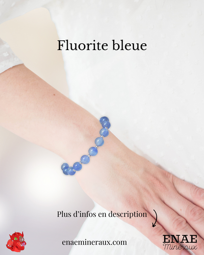 Bracelet en Fluorite bleue
