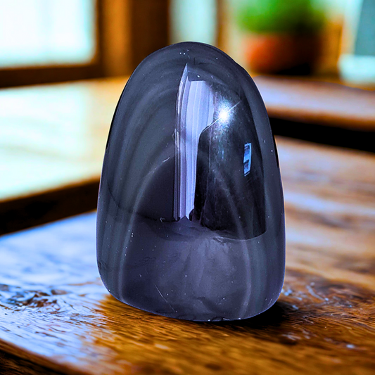 Forme libre à poser en Obsidienne Œil Céleste 160g (PRGFL579)