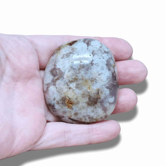 Galet en Agate Fleurs (PRGFL706) - ENAE Minéraux